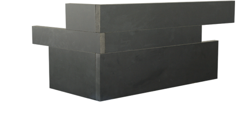 Ebony Planc™ Large Format Corner Tile in Arrow Format