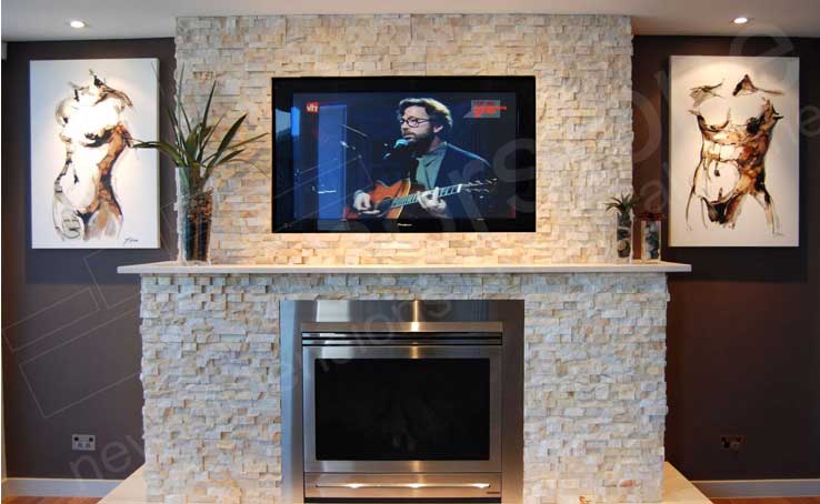 fireplace pictures with tv